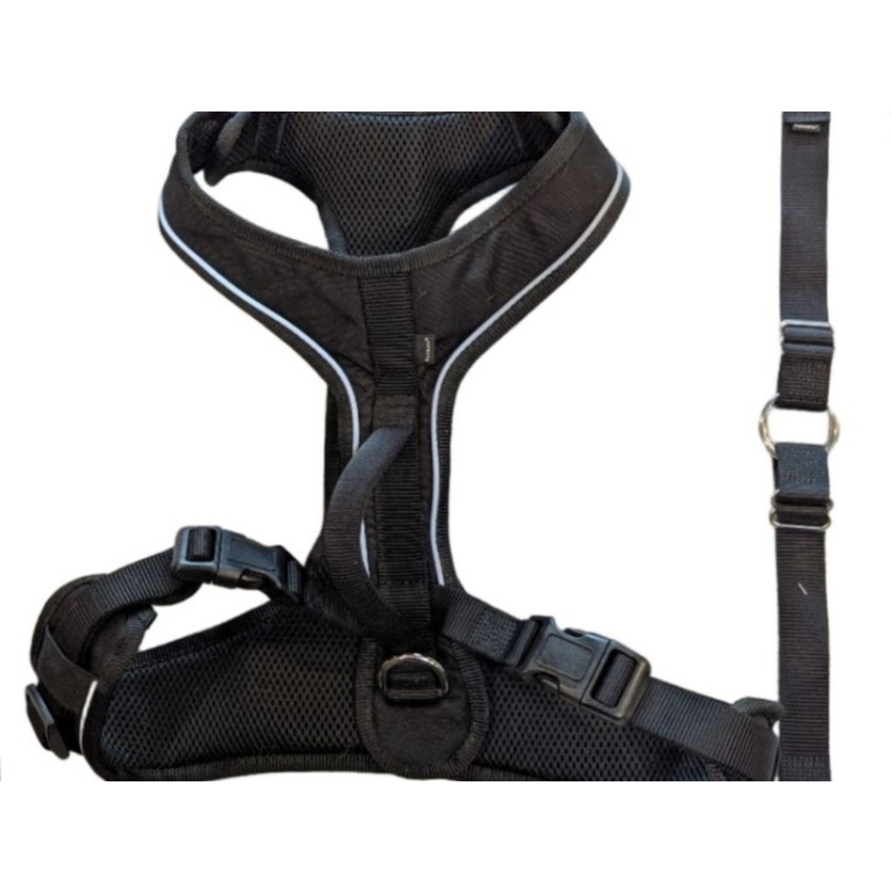 PetSafe EasySport Dog Harness Black White Adjustable Sizing Barely Used